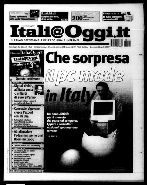 Italia oggi : quotidiano di economia finanza e politica